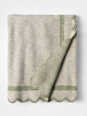 NEW! Scalloped Edge Throw  - Threshold designed with Studio McGee, Green